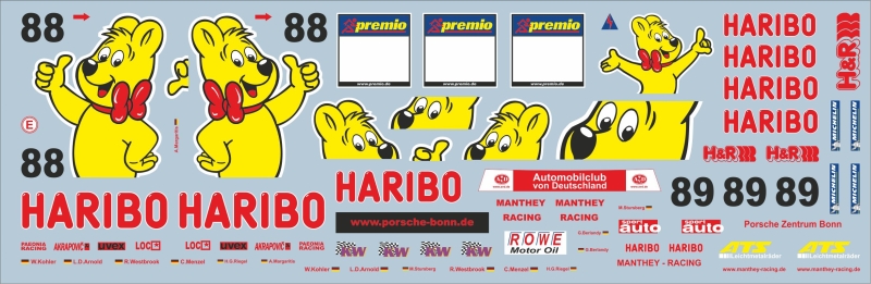 Porsche 911 GT3 88# 89# 2010  Haribo