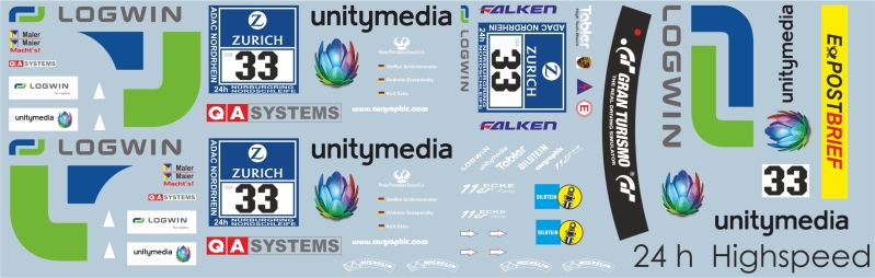 Porsche 911 GT3 11er Ecke Logwin 24h Cup 2012 color