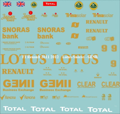 F1 Renault 2011 2012    Lotus-Snoras - GENII