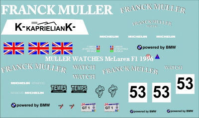 MULLER WATCHES McLaren F1 1996