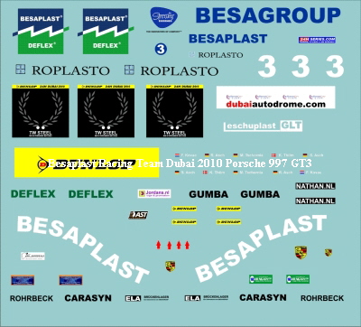 Besaplast Racing Team Dubai 2010 Porsche 997 GT3