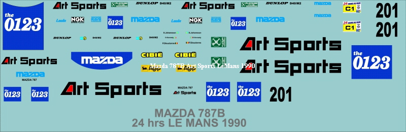 mazda 787 artsports LeMans 1990